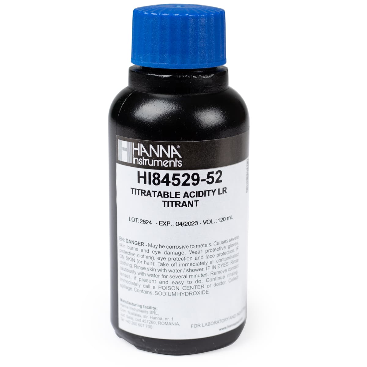 Low Range 50 Titrant for Titratable Acidity in Dairy Mini Titrator