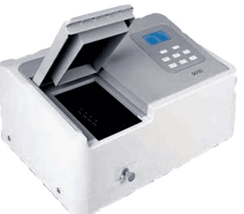 SP-V1000, Spectrophotometer 325~1000nm Tungsten lamp, including 4 glass square cuvettes (package contain)
