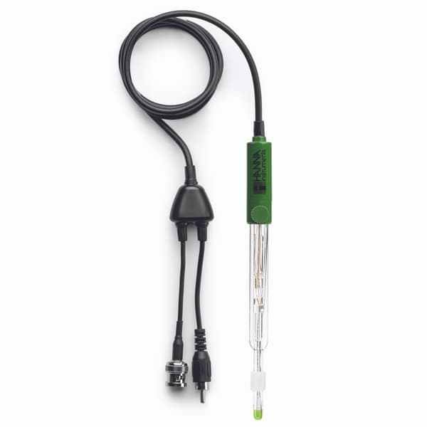 pH Electrode with Clogging Prevention System (CPS) and BNC + RCA Connector