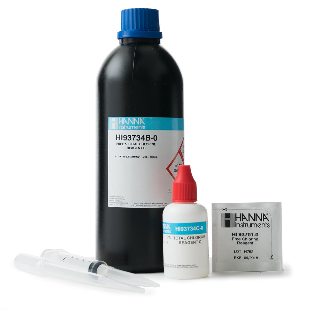 HI93734-01 Chlorine HR Free & Total – Reagents – 100 Tests