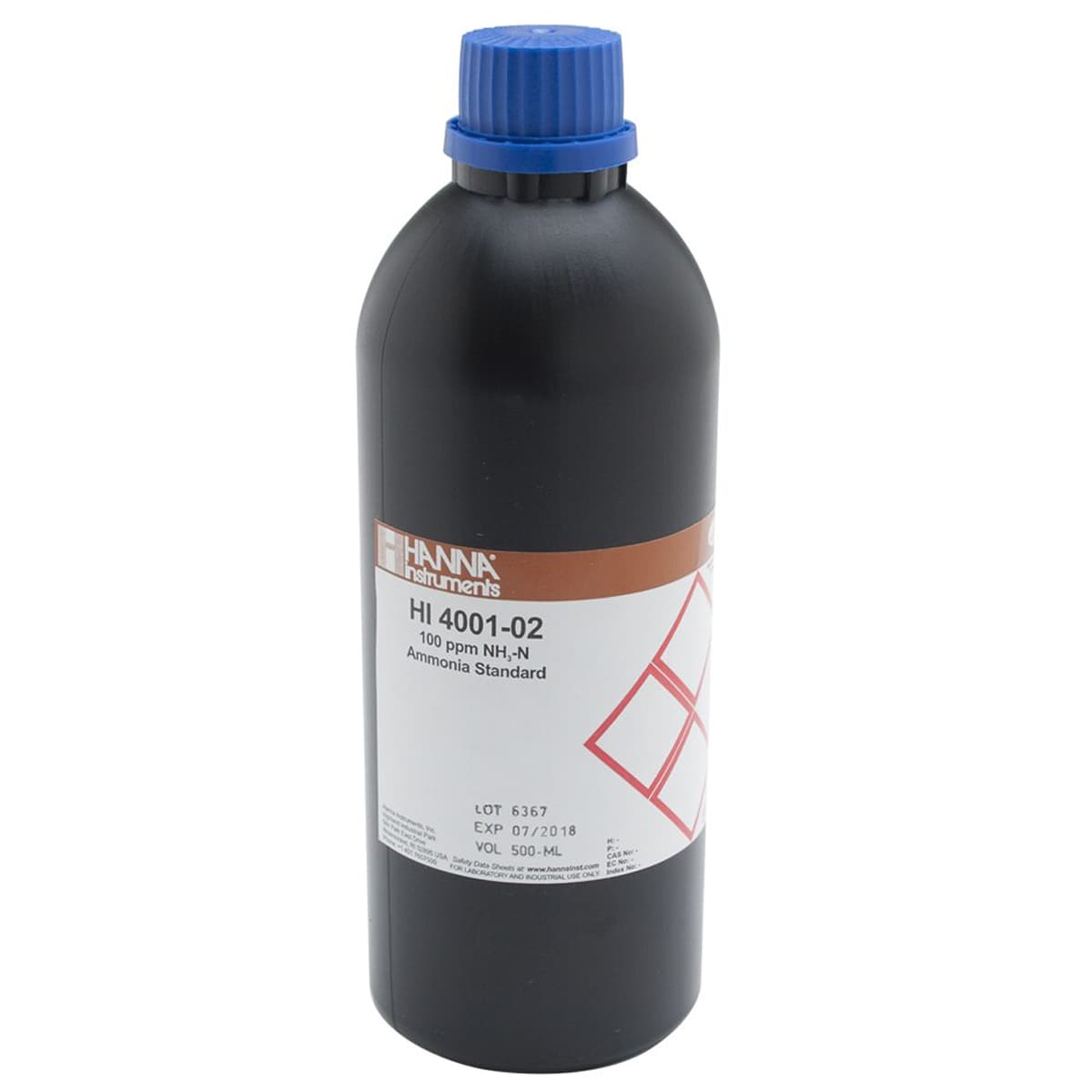 HI4001-02 ISE 100 mg/L (ppm) Ammonia Std , 500 ml Bottle