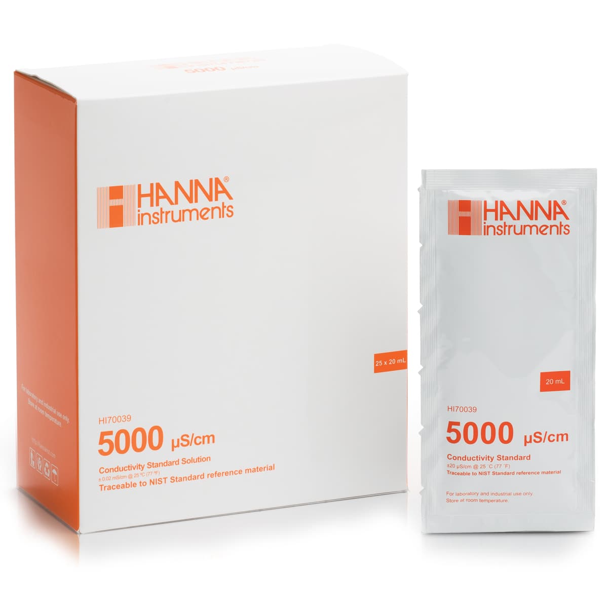 HI70039P – EC 5000 μS/cm@25°C – 25x20ml