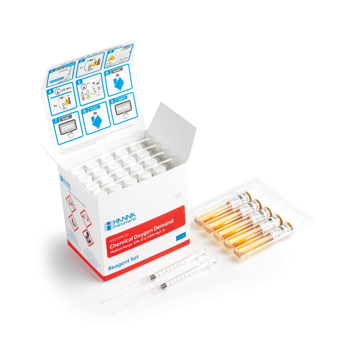 HI93754B-25 Medium Range COD Reagent (0 to 1500 mg/L)