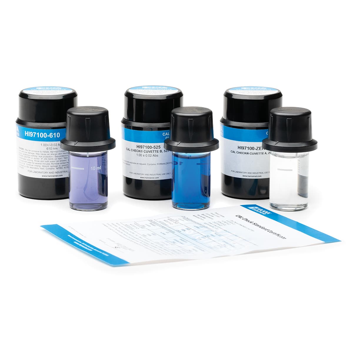 CAL Check Standards for Marine Master Photometer – Cuvette Kit