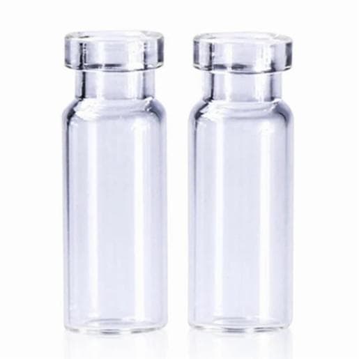 LABPRO QuickFit Clear Glass Crimp Vial 2ml, Flat Base, 11mm Crimp Vial Wide Opening With Label, 5000pcs/ctn LPQV5153