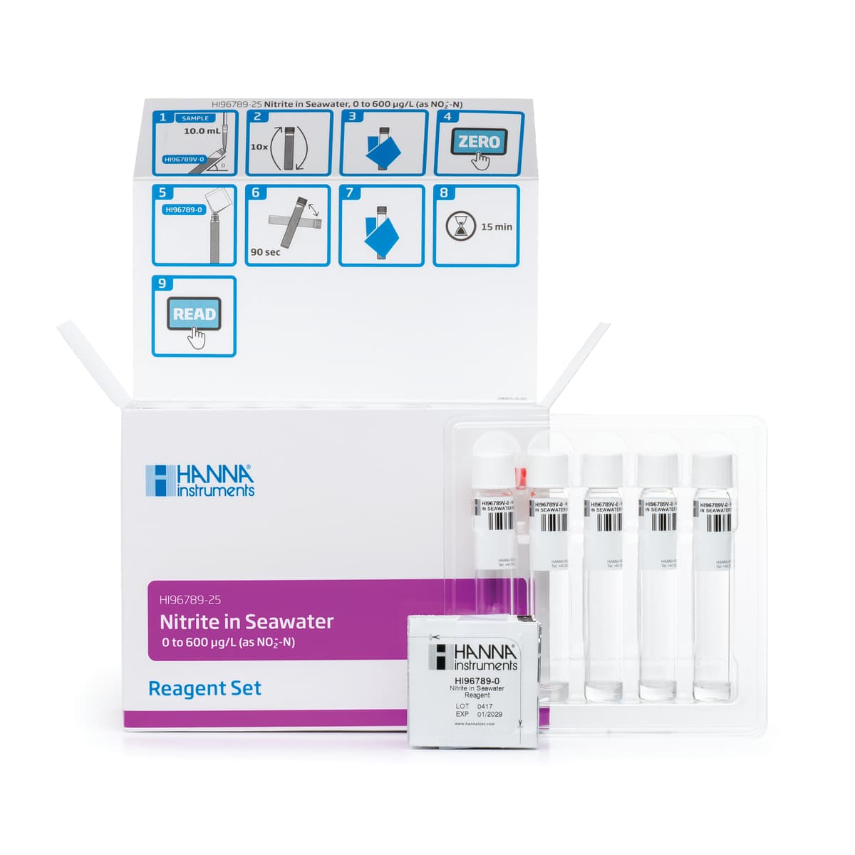 Nitrite in Seawater Pre-dosed Reagent Set (13 mm Vial)