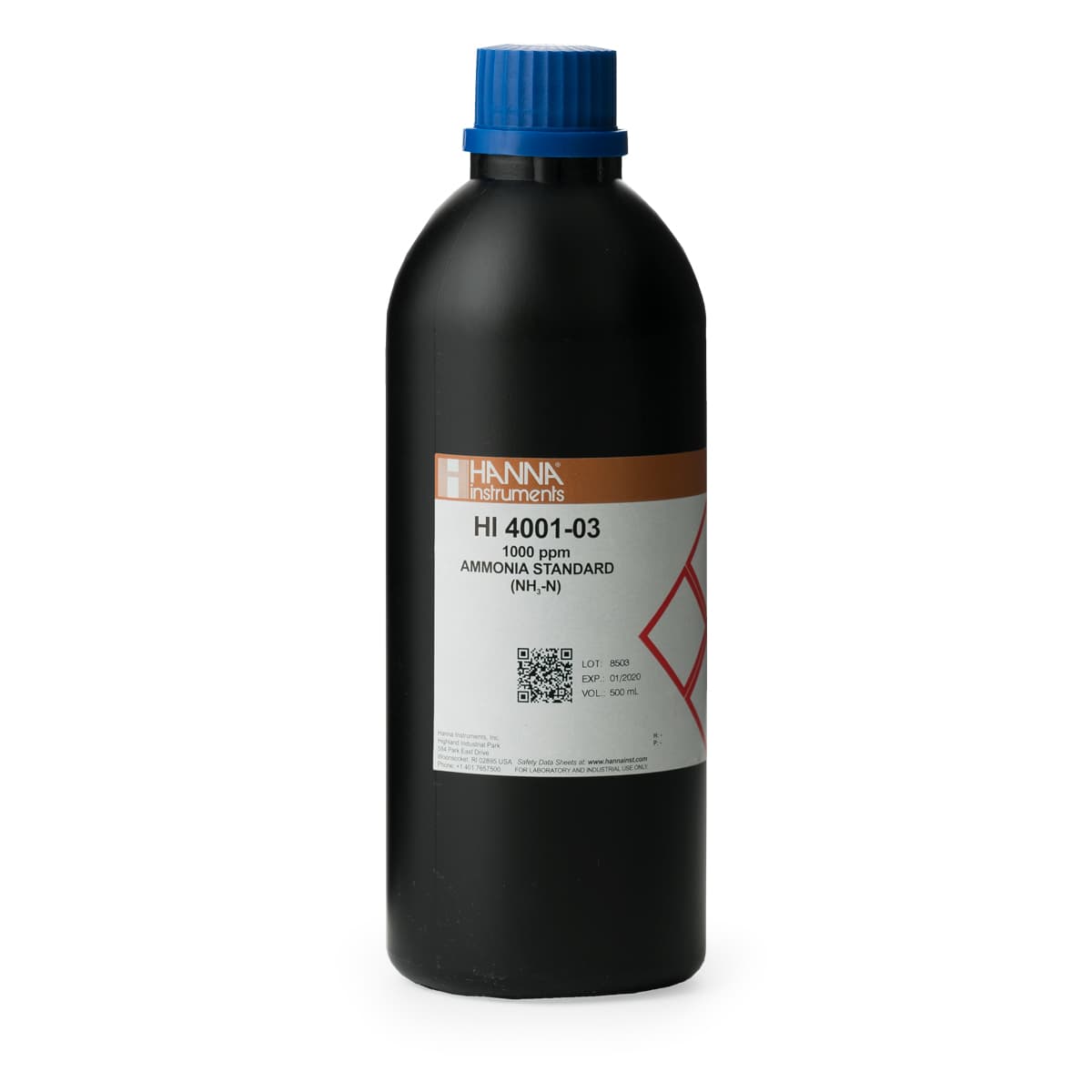 HI4001-03 ISE 1000 mg/L (ppm) Ammonia Std , 500 ml Bottle