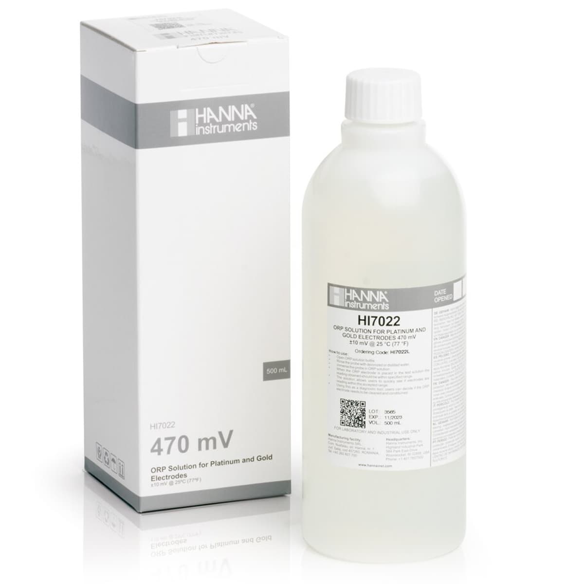HI7022L – 470mV ORP Test Solution – 500ml
