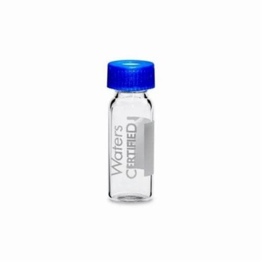 Waters LCGC Certified Clear Glass 12 x 32 mm Screw Neck Vial, with Cap and Preslit PTFE/Silicone Septum, 2 mL Volume, 100/pk 186000307C