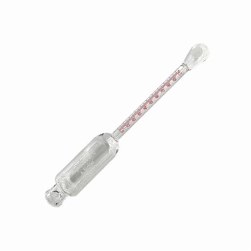 Funke Gerber แท่งแก้ววัดเปอร์เซ็นต์ไขมันในนมผงช่วง 0-1% 3160-G