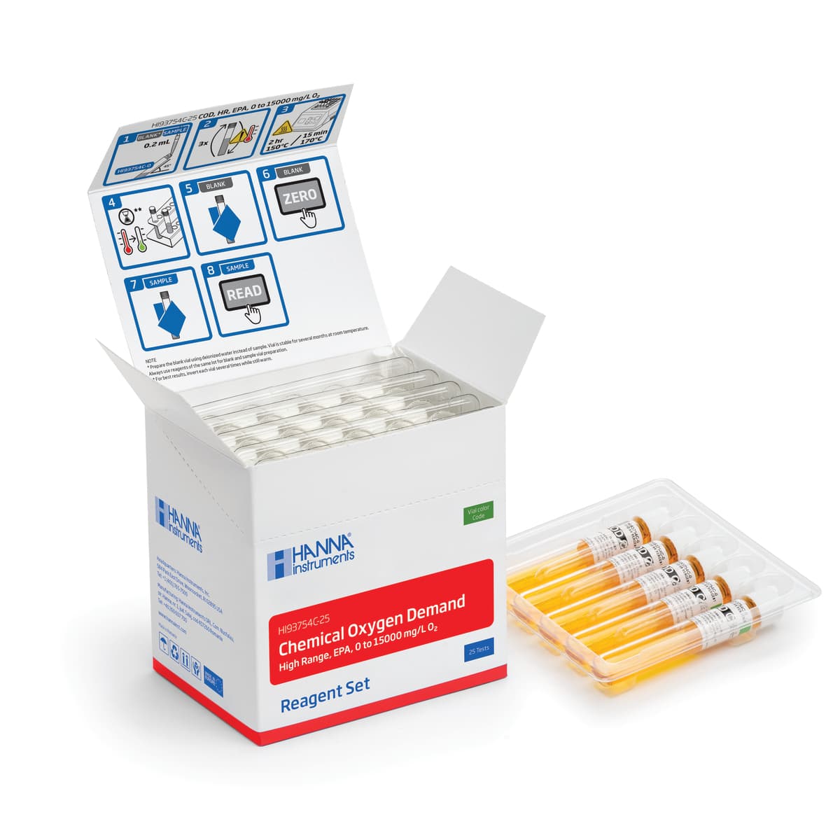 HI93754C-25 High Range COD Reagent (0 to 15000 mg/L)