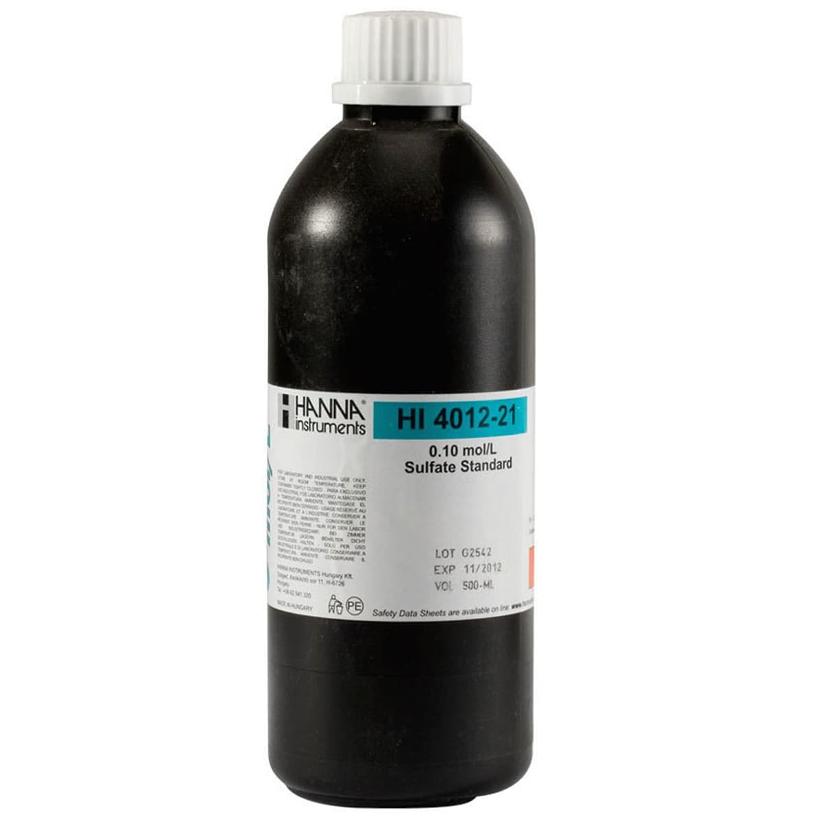 HI4012-21 ISE 0.1M Sulfate Std , 500 ml Bottle