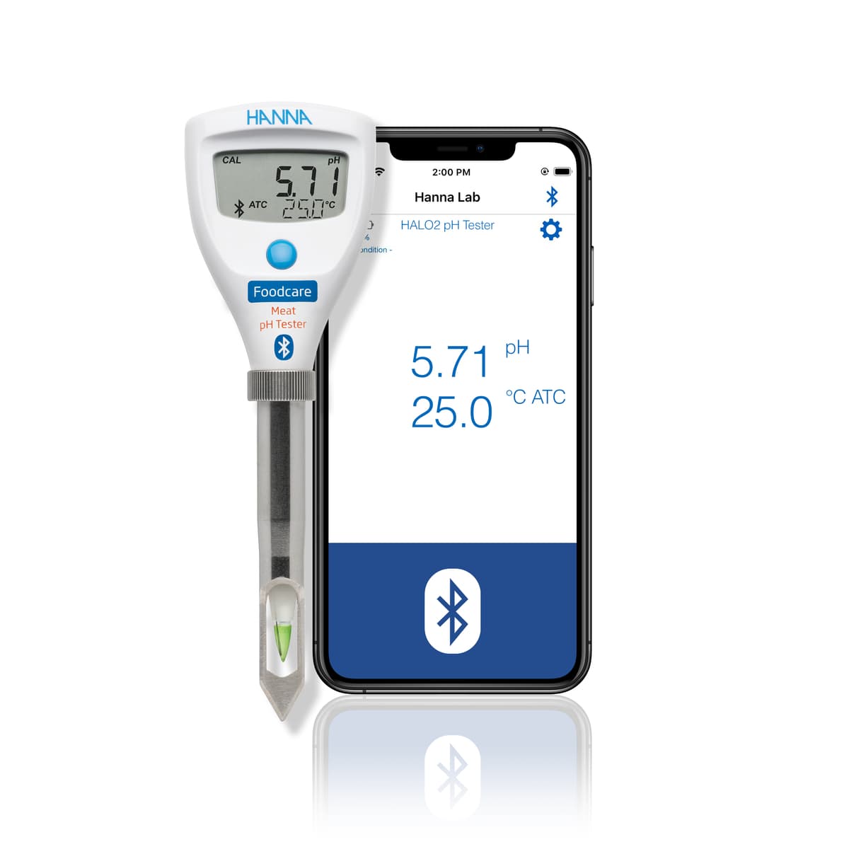 HALO2 Wireless pH Tester for Meat with Built-in Specialized Electrode