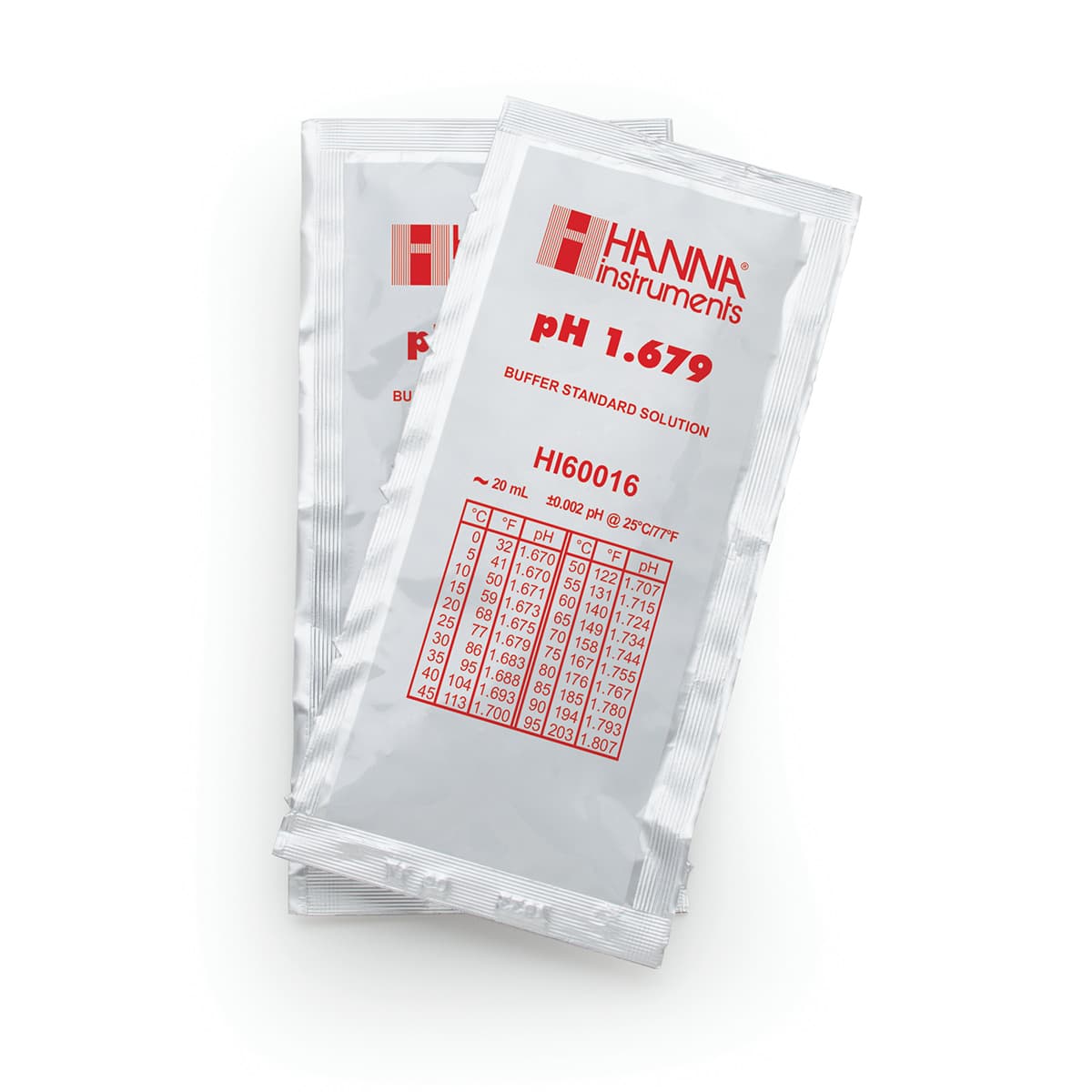 HI60016-02 – 1.679 pH@25°C – MQ – 25x20ml