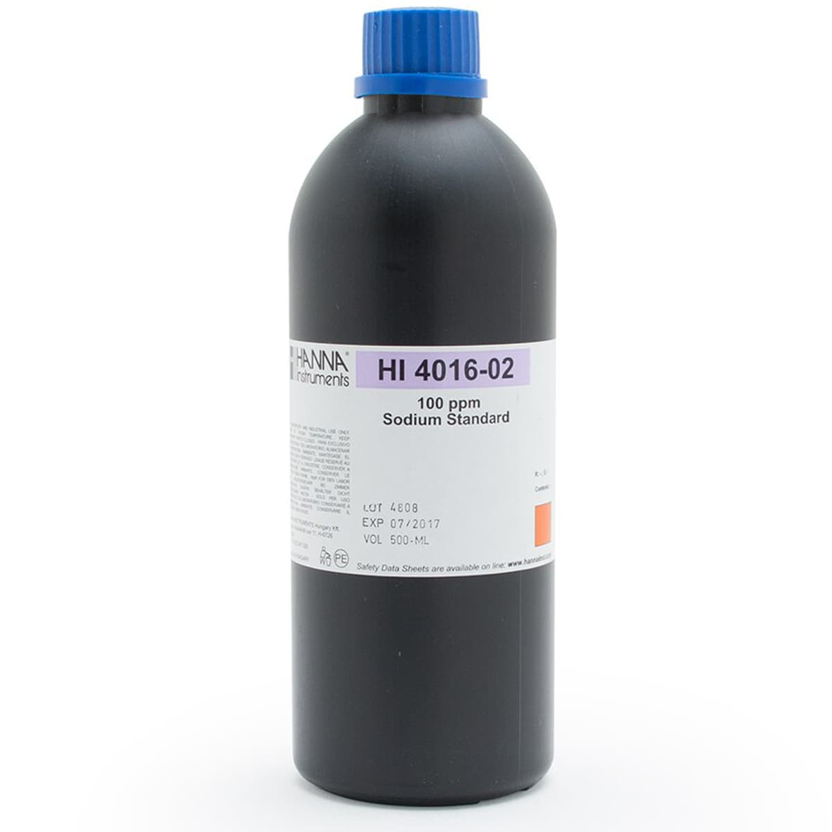 HI4016-02 ISE 100 mg/L (ppm) Sodium Std , 500 ml Bottle